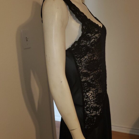 Delicates Black Lace Top Vintage Nightgown Sheer || GUC || Small - Picture 6 of 15